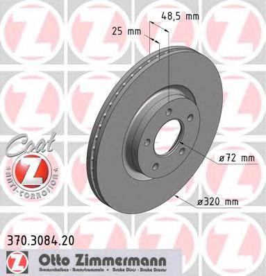 370308420 Zimmermann disco de freno delantero