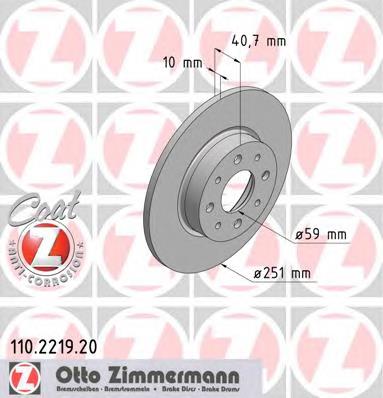 110221920 Zimmermann Freno de disco trasero