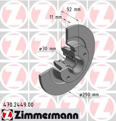 470244900 Zimmermann disco de freno trasero