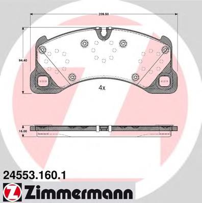 Comprar 245531601 Zimmermann Pastillas delanteras de freno