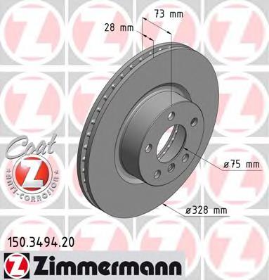 Disco de freno 150349420 Zimmermann