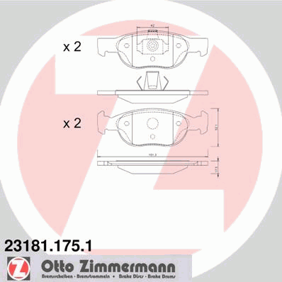 23181.175.1 Zimmermann pastillas de freno delanteras