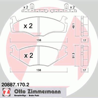208871702 Zimmermann Pastillas delanteras