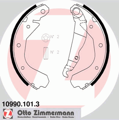 10990.101.3 Zimmermann zapatas de frenos de tambor traseras