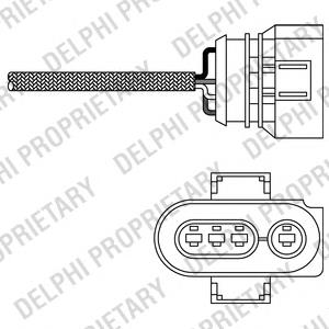 ES20256-12B1 Delphi sonda lambda sensor de oxigeno para catalizador