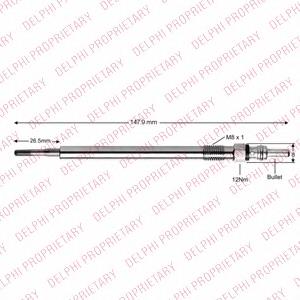 HDS428 Delphi bujía de incandescencia