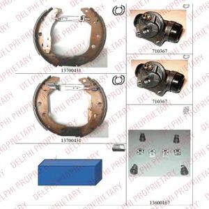 K61069 Brembo Kit de zapatas de frenos de tambor, con cilindros, completo