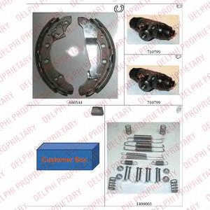 Kit de frenos de tambor, con cilindros, completo BK1510 TRW