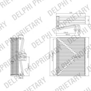 TSP0525178 Delphi evaporador, aire acondicionado