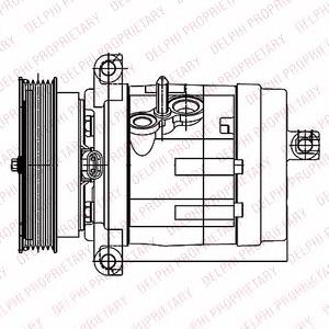Compresor de aire acondicionado TSP0155984 Delphi