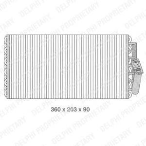 Evaporador, aire acondicionado TSP0525076 Delphi