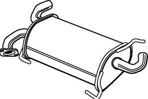 Silencioso trasero Walker 23308
