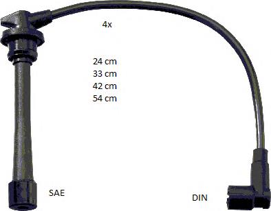 ZEF1639 Beru juego de cables de encendido