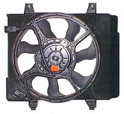 Difusor de radiador, ventilador de refrigeración, condensador del aire acondicionado, completo con motor y rodete KIA Picanto (BA)