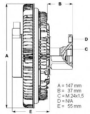 LK002 Beru Embrague viscoso