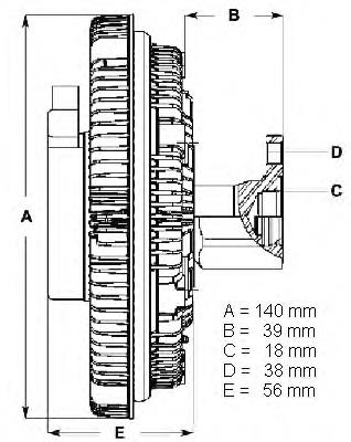 Embrague viscoso de ventilador LK001 Beru