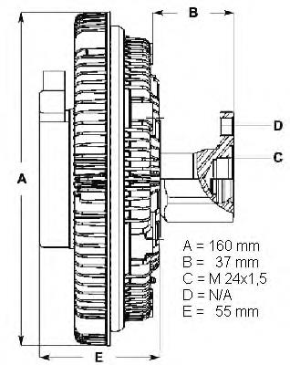 Embrague viscoso de ventilador LK007 Beru