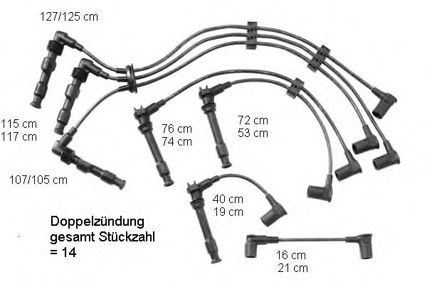 Cables de bujías ZEF601 Beru