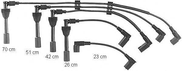 Juego de cables de bujías para Porsche 944 