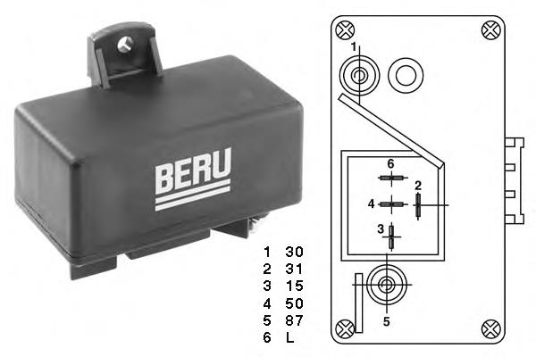 Relé de bujía de precalentamiento GR065 Beru