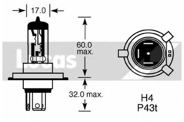 Lámpara halógena Lucas LLB472 precio, desde 2,72 EUR