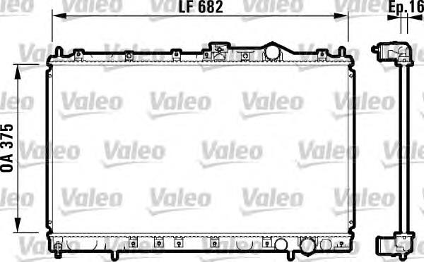 Radiador refrigeración del motor 732327 VALEO