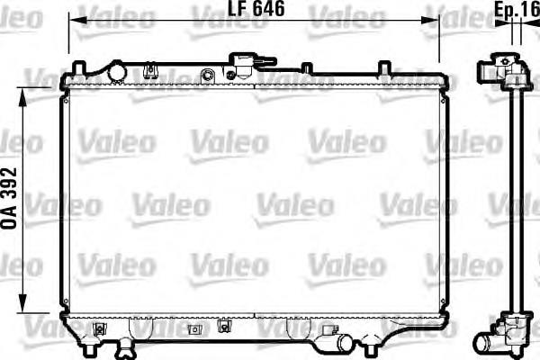 Radiador refrigeración del motor 732325 VALEO