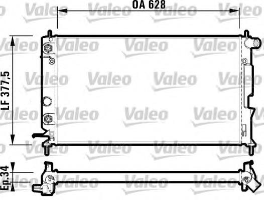 Radiador refrigeración del motor 732360 VALEO