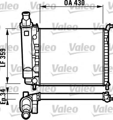 Radiador refrigeración del motor 732004 VALEO