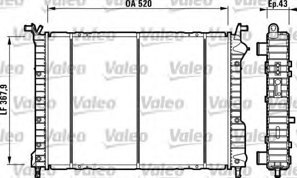 Radiador refrigeración del motor 732147 VALEO