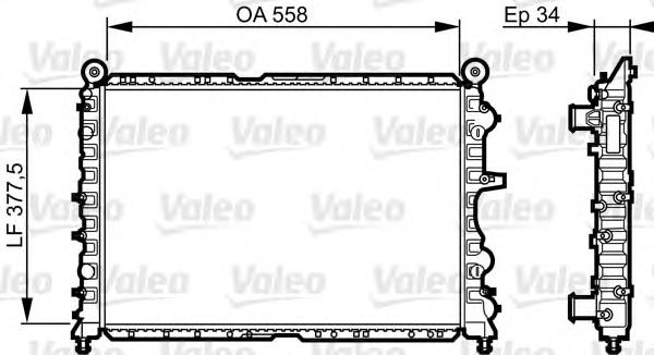 Radiador refrigeración del motor 731592 VALEO