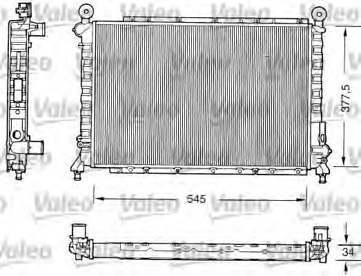 Radiador refrigeración del motor 731559 VALEO