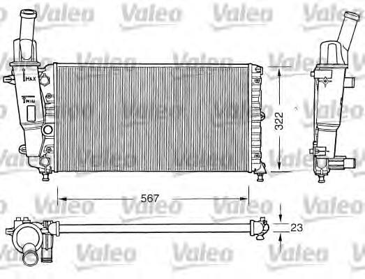 Radiador refrigeración del motor 731558 VALEO