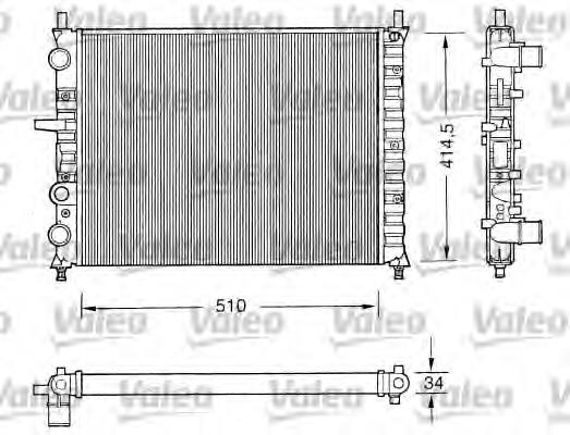 731303 VALEO radiador refrigeración del motor