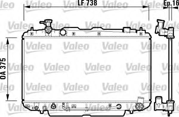 Radiador refrigeración del motor 734183 VALEO