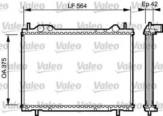 734220 VALEO radiador refrigeración del motor