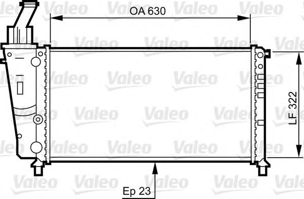 Radiador refrigeración del motor 734221 VALEO