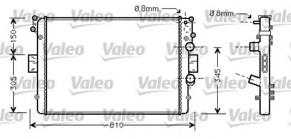 Radiador refrigeración del motor 734234 VALEO