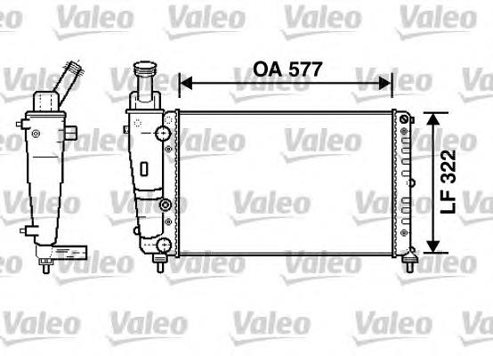 Radiador refrigeración del motor 734236 VALEO