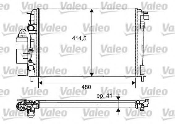 Radiador refrigeración del motor 733075 VALEO