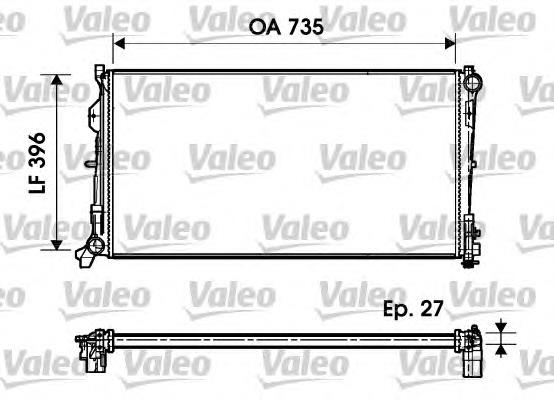 732956 VALEO radiador refrigeración del motor