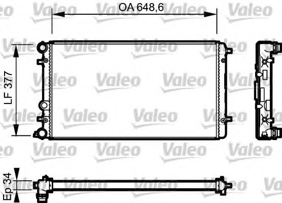 Radiador refrigeración del motor 732957 VALEO