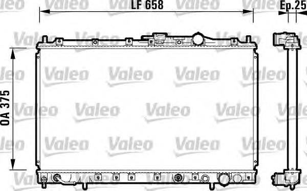 Radiador refrigeración del motor 734137 VALEO