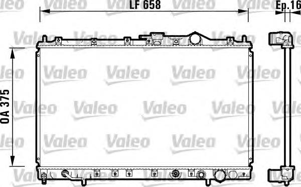 Radiador del motor 734136 VALEO