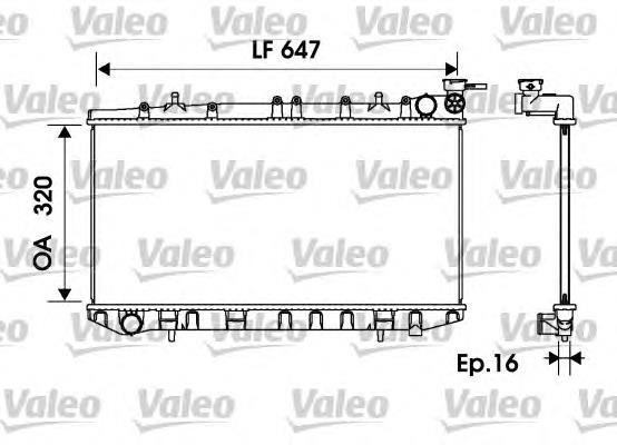 Radiador refrigeración del motor 734151 VALEO