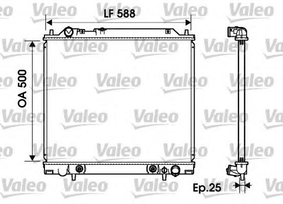 Radiador refrigeración del motor 734145 VALEO