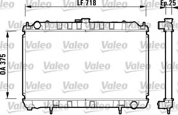 Radiador refrigeración del motor 734128 VALEO