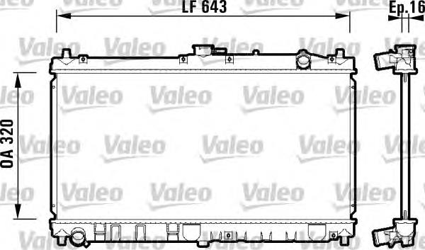 734119 VALEO radiador refrigeración del motor