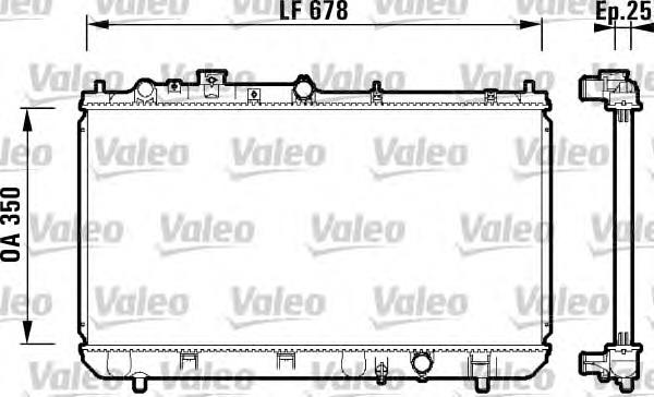 Radiador refrigeración del motor 734122 VALEO