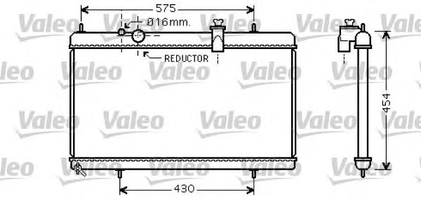 Radiador refrigeración del motor 734452 VALEO